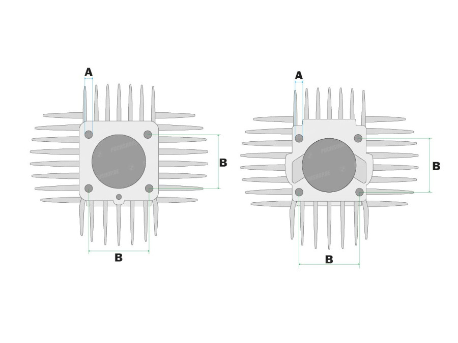 Cylinder 50cc pin 12 Puch MV / VS / DS / MS / X30 NG2AH product